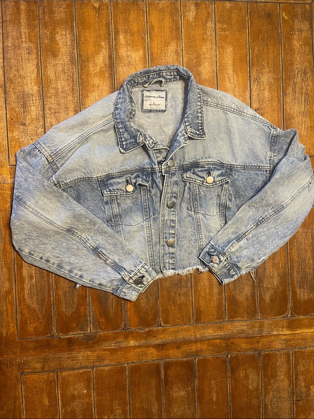 Highway Jeans Light Wash Cropped Denim Jacket